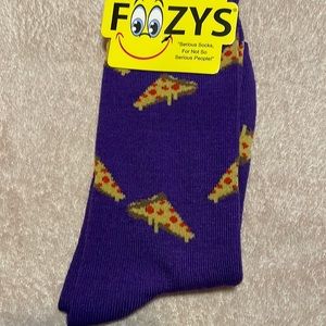 Foozy’s Women’s Collection.  Purple Pizza Crew Socks